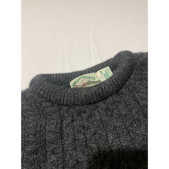 Aran Crafts Women's Size M Chunky Cable Knit Sweater 100% Wool Made in Ireland - Picture 3 of 7